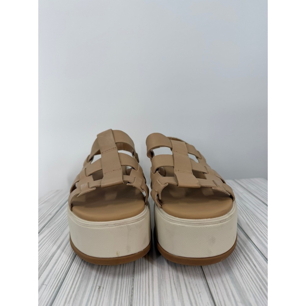 Sorel Dayspring Slingback Sandals Leather Platforms Honest Beige, Size 9.5 - Picture 6 of 8